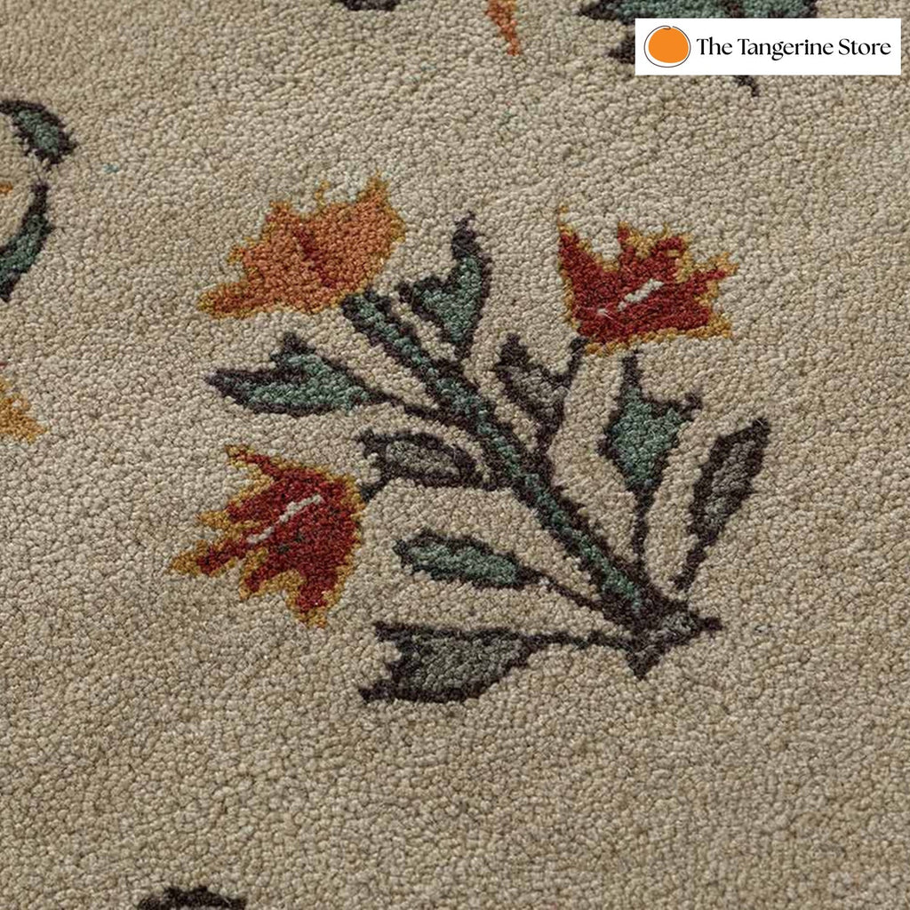 Handcrafted Rug/Carpet | Pure Wool | Hand Tufted | High Pile | High Density | Yarn Dyed The Tangerine Store