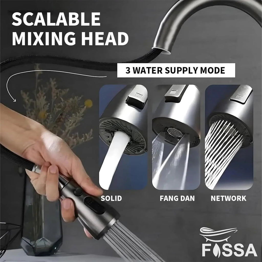 Fossa 27"x18"x10" inch Single Bowl Waterfall Kitchen Sink SS-304 grade Honeycomb Embossed Sink with White Nano Coating, Stainless Steel, Rectangular Workstation, faucet With all Accessories. Fossa Home
