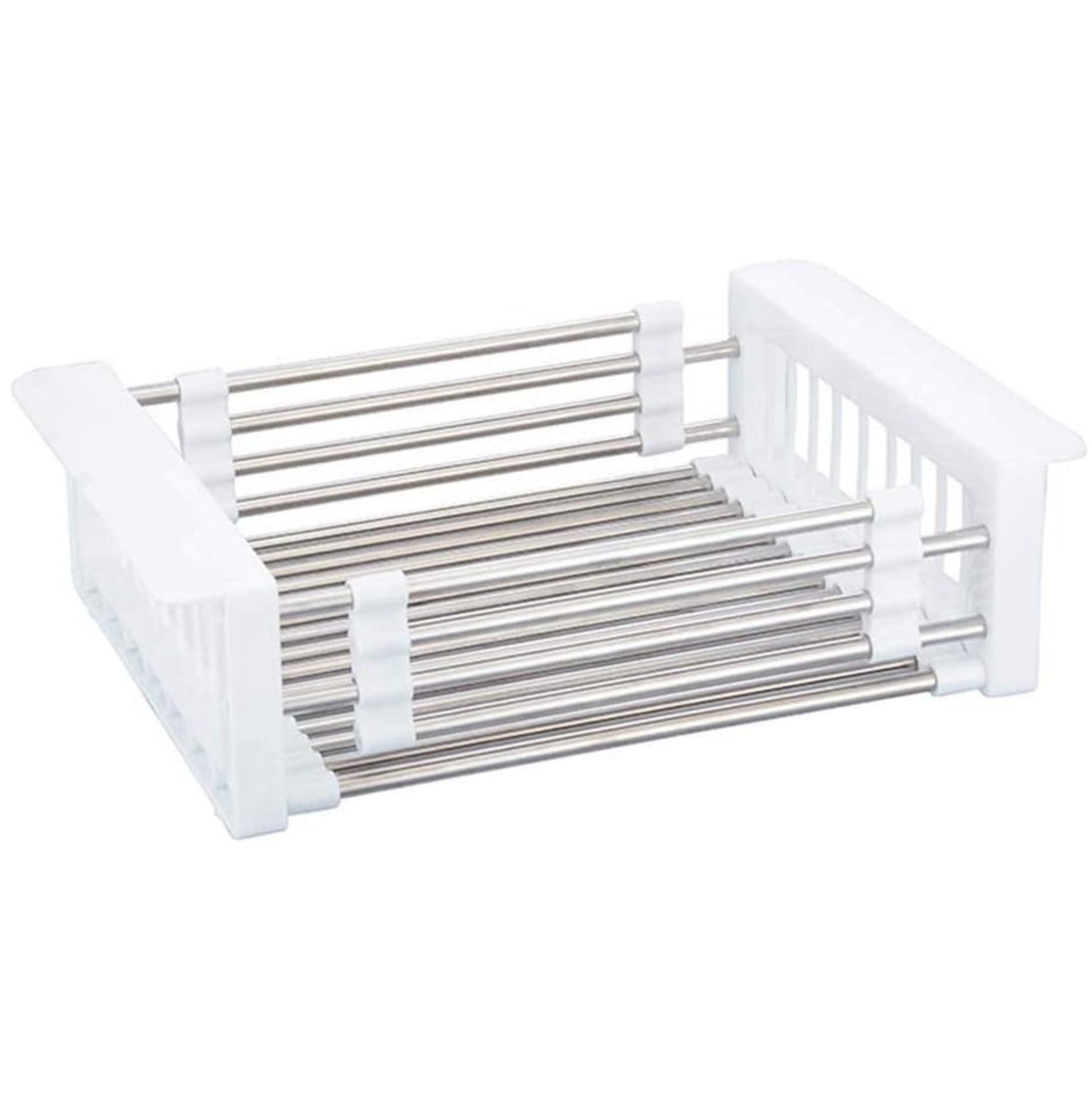 Fossa 20 Inch Sink Strainer Drain Telescopic Drain Basket with Adjustable Kitchen Drain Basket ( White )