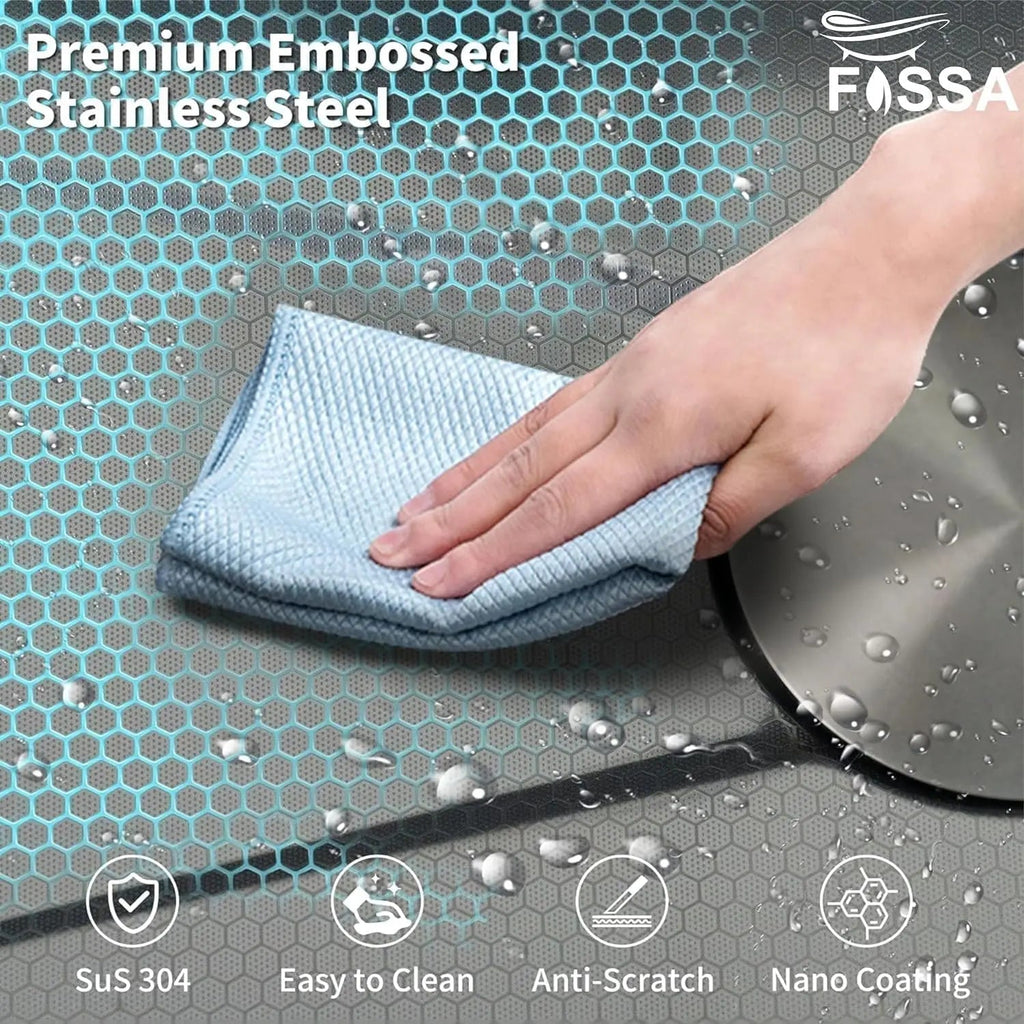 Fossa 37"x18"x10" inch Single Bowl Premium Stainless Steel Water Fall Kitchen Sink Fossa
